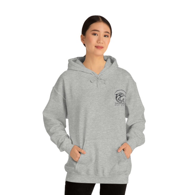 Tuck Fly Shop Charcoal Hooded Sweatshirt - Image 3