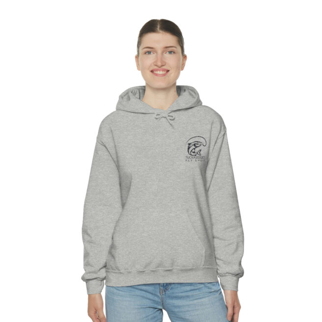 Tuck Fly Shop Charcoal Hooded Sweatshirt - Image 5