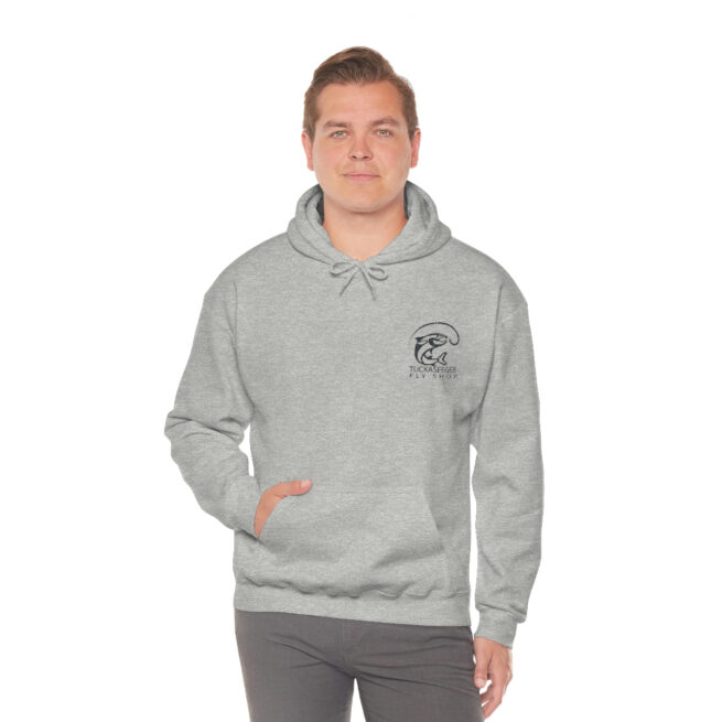 Tuck Fly Shop Charcoal Hooded Sweatshirt - Image 6