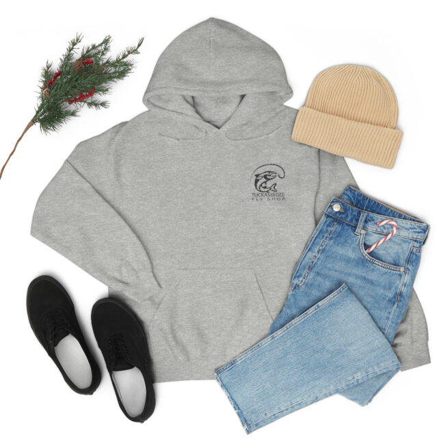 Tuck Fly Shop Charcoal Hooded Sweatshirt - Image 8