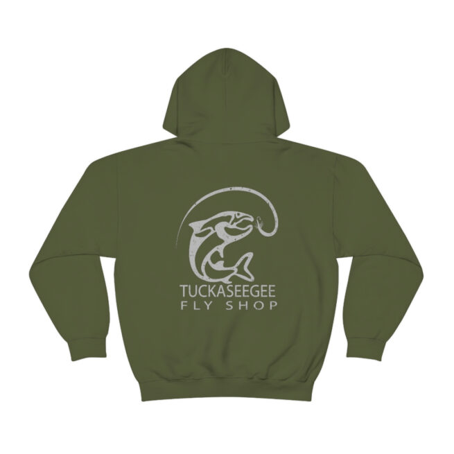 Tuck Fly Shop Silver Hooded Sweatshirt - Image 2