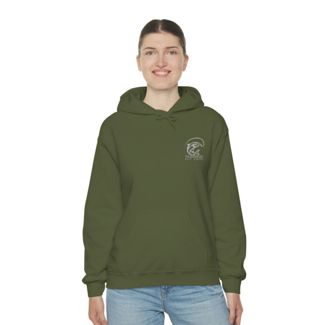 Tuck Fly Shop Silver Hooded Sweatshirt - Image 5