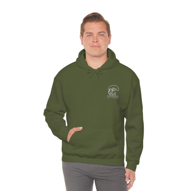 Tuck Fly Shop Silver Hooded Sweatshirt - Image 6